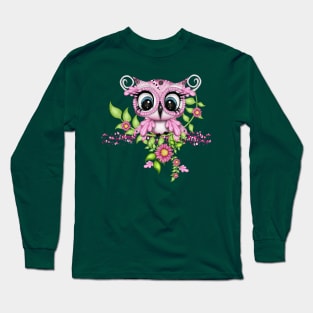 Cute pink owl Long Sleeve T-Shirt